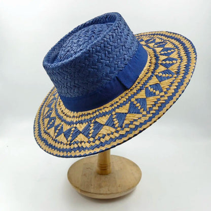 hats beach hat bohemian flat brim hat hand woven straw hat ladies summer vacation travel sun hat