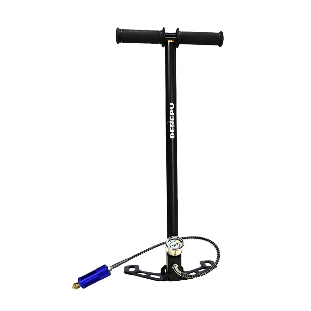 Outdoor Sports Manual Hand Pump Portable High Pressure Air Pump With Pressure Gauge for Scuba Tank