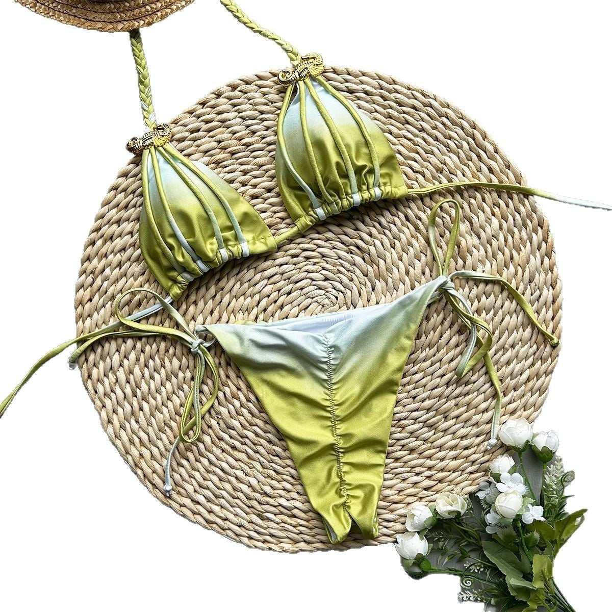 Bikini with Tie-Dye Design for Women's Swimsuit