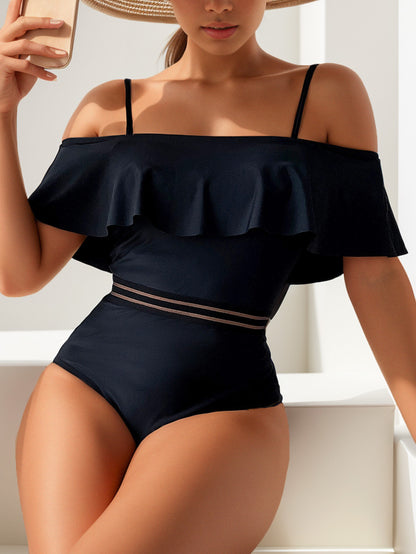One-Piece Swimsuit Women - One-Shoulder Sexy High-Waist Bikini Swimwear