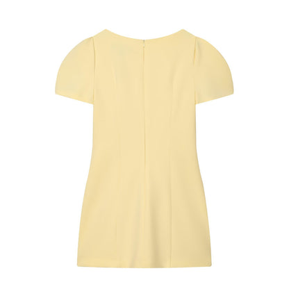 Chic Pleated Mini Dress for Women Casual Dress