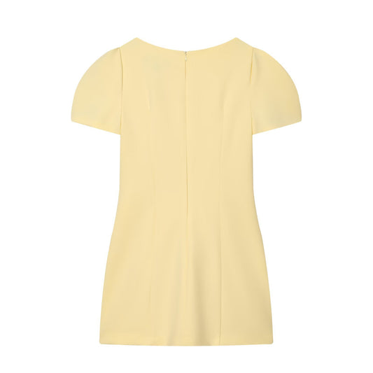 Chic Pleated Mini Dress for Women Casual Dress