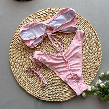 Style Bikini with Floral Print - Two-Piece Women's Swimsuit