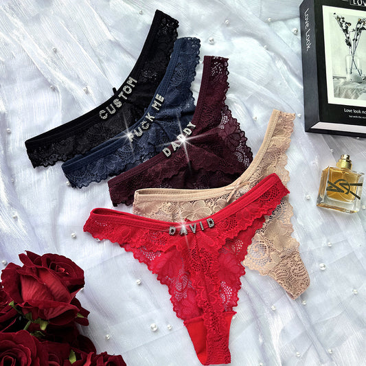 Lingerie Panties Lace Low Waist Pure Cotton G-String Women's Underwear