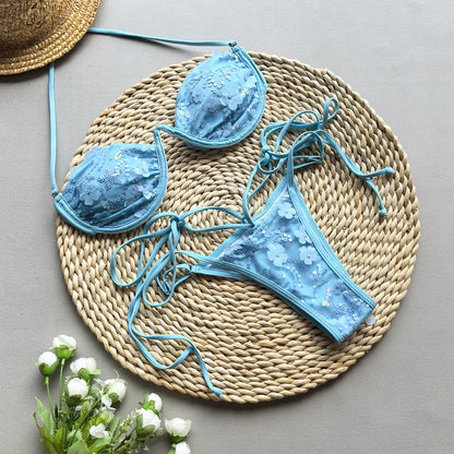 Bikini with Sequins Two-Piece Women's Swimsuit