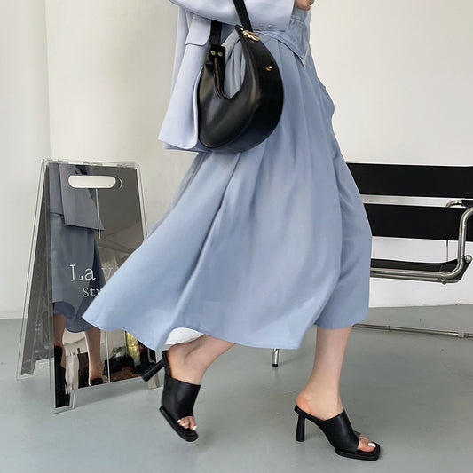 Summer New Women Slipper Fashion Platform Square Toe High Heel Ladies High Quality Slides Outdoor Dress Party Sandals
