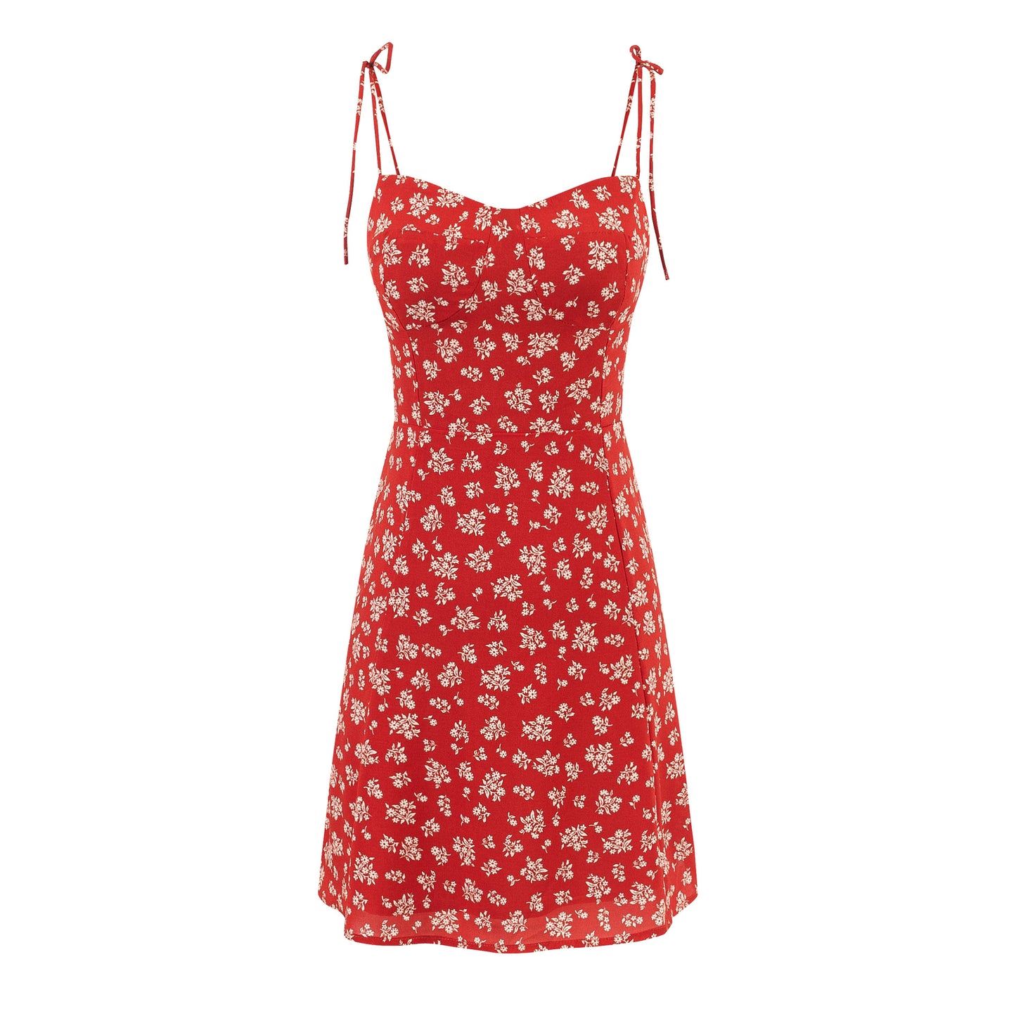 Strapless Dress Print Short Dress