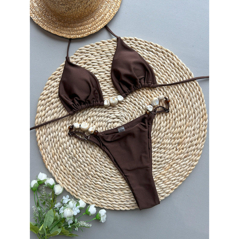 Beach three-point bikini set split swimsuit