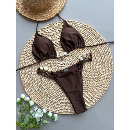 Beach three-point bikini set split swimsuit
