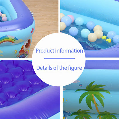 1M Baby Inflatable Pools Swimming Pool Water Pools Kids Bath Bathtub Outdoor Indoor Water Game Party for Children Boys Girls Dog