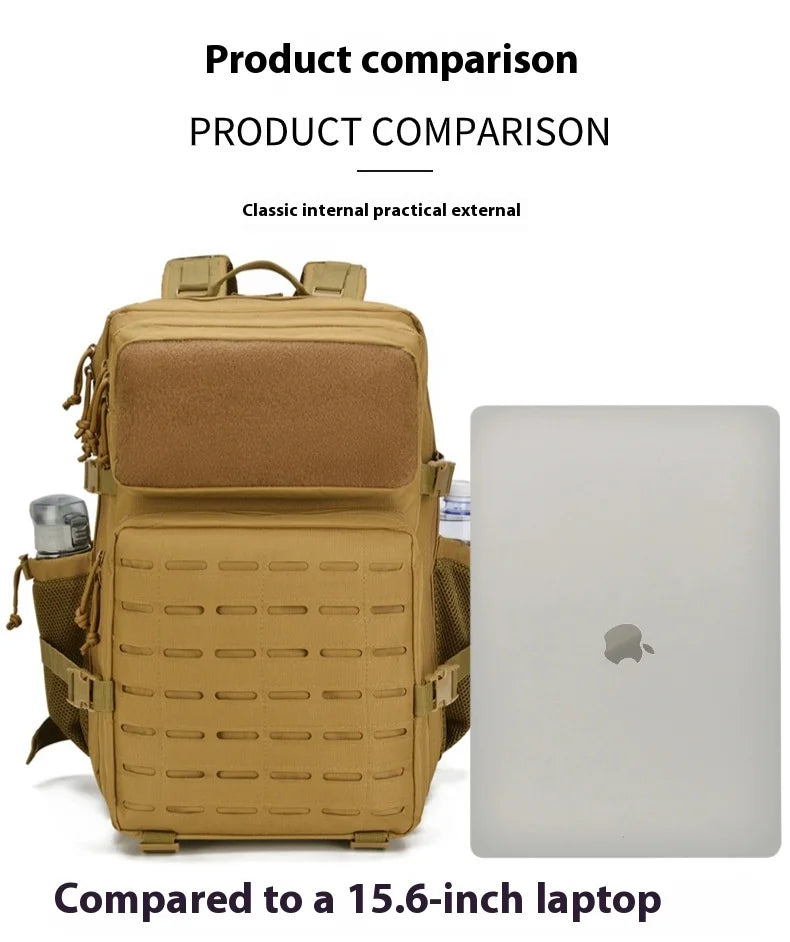 Unisex Multi-Functional Tactical Backpack Outdoor Fitness Sports Gear Zipper Closure Polyester Lining Fashion Cross-Border Stock