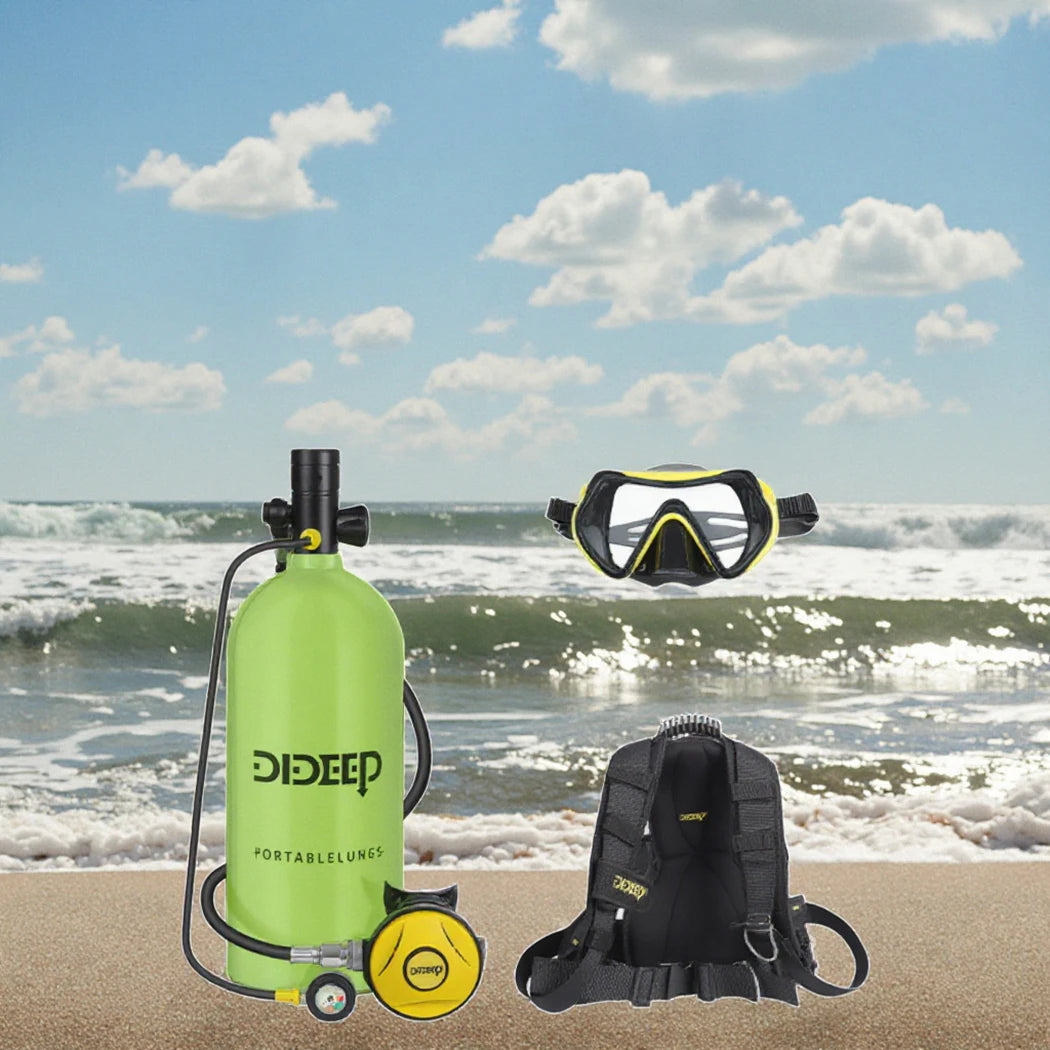 DIDEEP X6000 2025 High-Durable 3L Aluminum Alloy Scuba Air Tank 30-50 Minute Breath-Hold Diving Equipment 200bar High Pressure