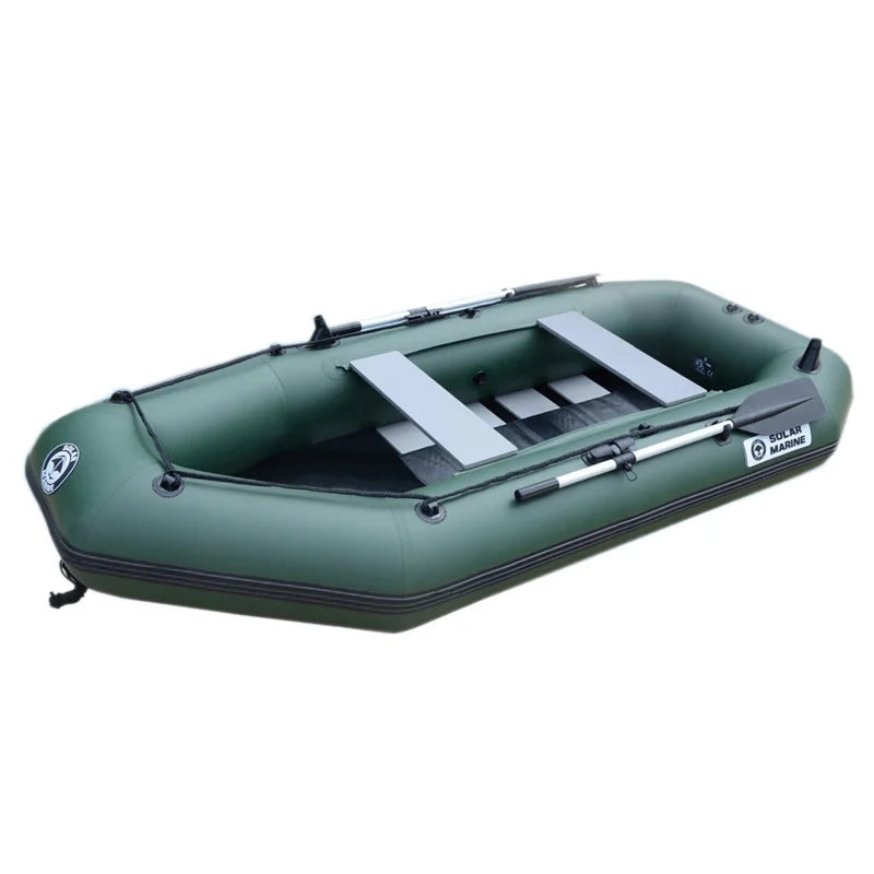 Solarmarine 3.3 M 5 Person Inflatable Boat PVC Fishing Ship Rowing Dinghy Kayak Canoe Hovercraft Raft Plywood Floor Surfing