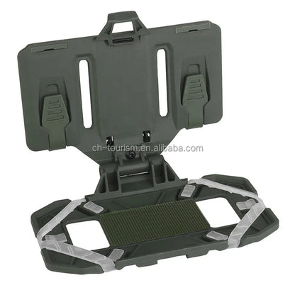 Tactical Vest Zipper Closure Universal Chest Phone Holder Board Foldable Molle Mount Navigator for Outdoor Games Phone Carrier