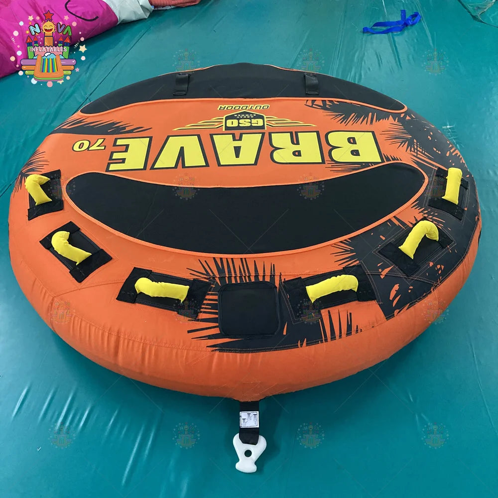 NOVA Brave 70 PVC Inflatable Towable Water Tube 3 Person Inflatable Boat for Water Sports Water Ski Board Rental