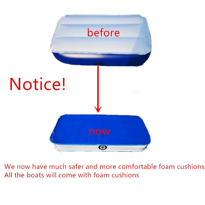 1 Person 175 Cm Rowing Inflatable PVC Fishing Boat Kayak Canoe Raft Dinghy Hovercraft Air Deck Bottom With Free Accessories