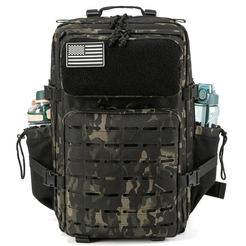 Unisex Multi-Functional Tactical Backpack Outdoor Fitness Sports Gear Zipper Closure Polyester Lining Fashion Cross-Border Stock