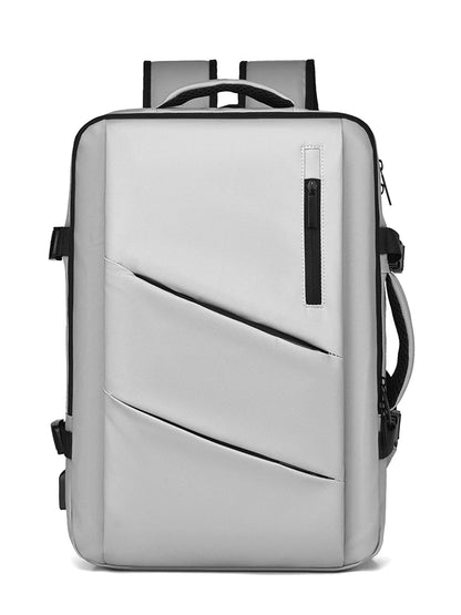 16 Inch Business Extensible Laptop Bag Durable Waterproof Oxford Laptop Backpack with USB Portable School Travel Backpack