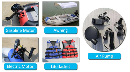 1 Person 175 Cm Rowing Inflatable PVC Fishing Boat Kayak Canoe Raft Dinghy Hovercraft Air Deck Bottom With Free Accessories