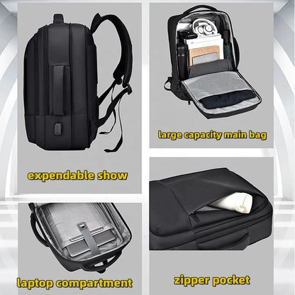 High Quality New Expandable Computer Backpack Large Capacity Travel Backpack for Mens Business Bag 17.3inch Backpack for Men