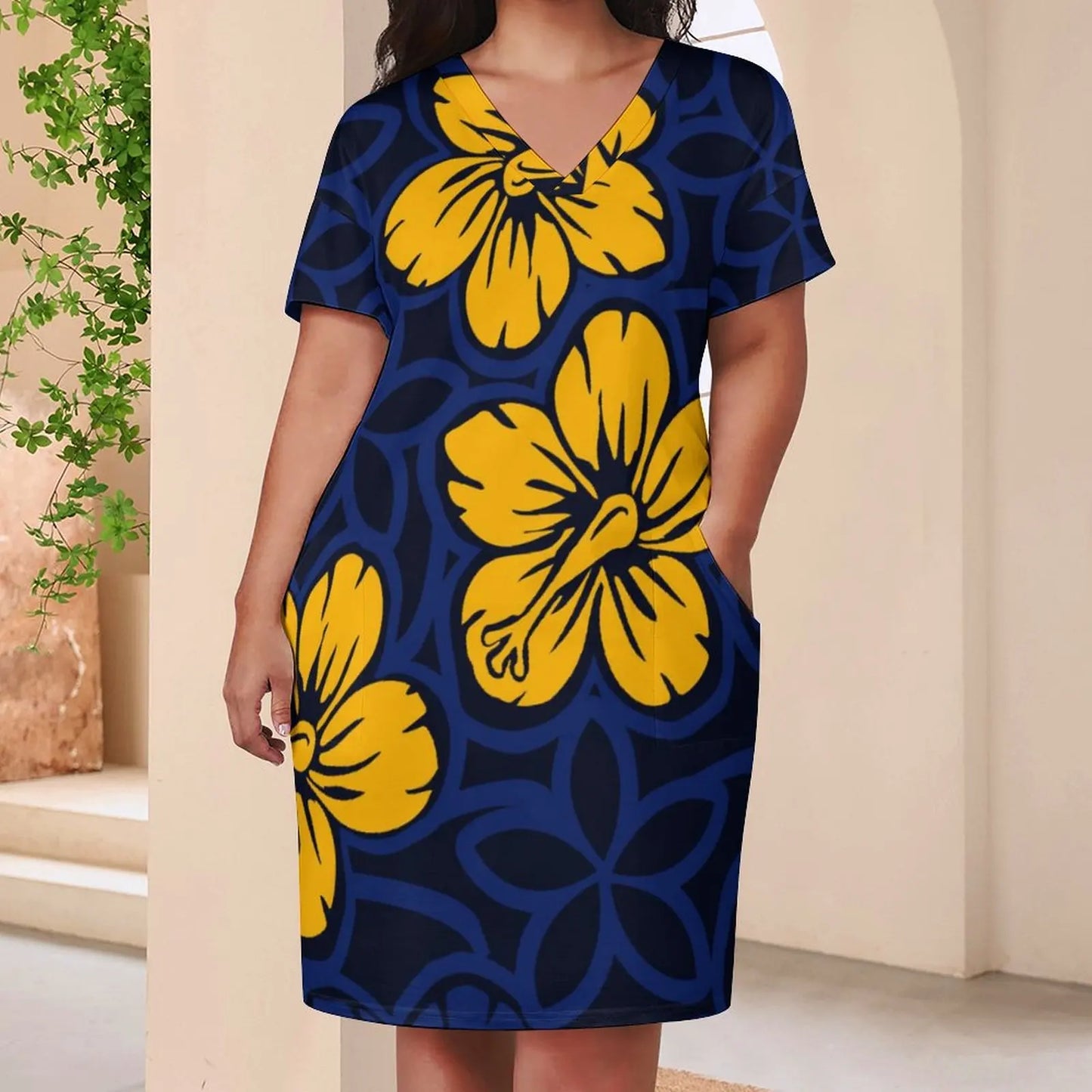 Plus Size Dress Skirts Polynesian Women Island Casual Party Dresses Samoan Design Tribal Dress Hot Sale Polyester Cotton Summer