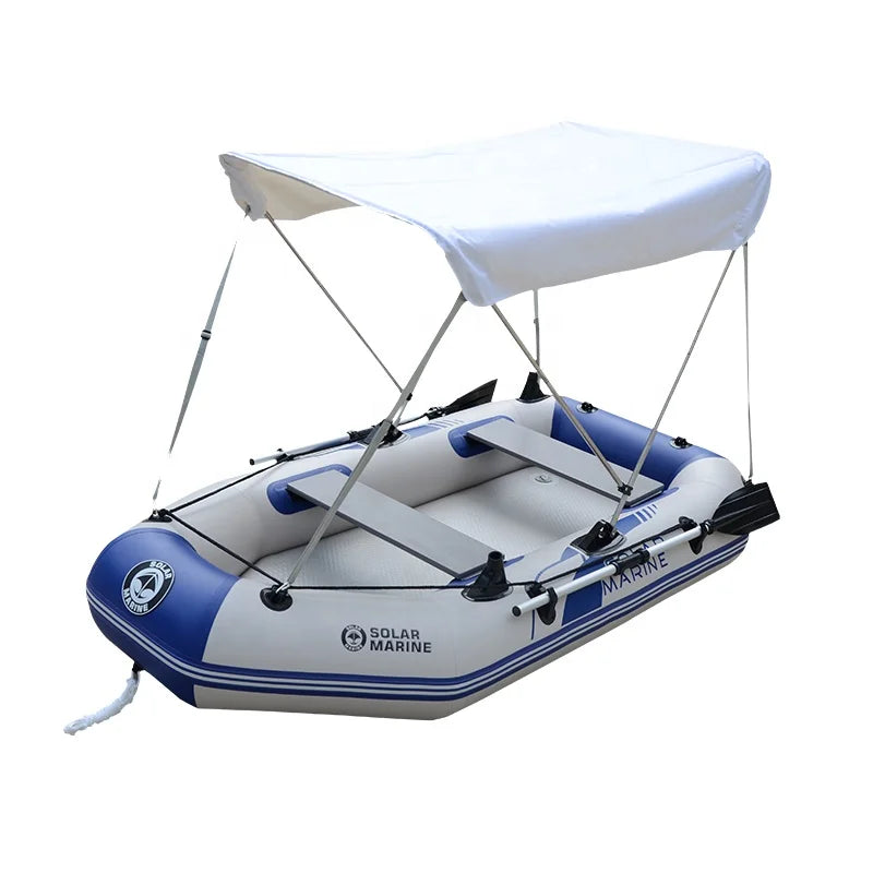 Solarmarine 260cm 0.7mm PVC Inflatable Boat for 3 People 3-person Air Mat Floor Rowing Boat