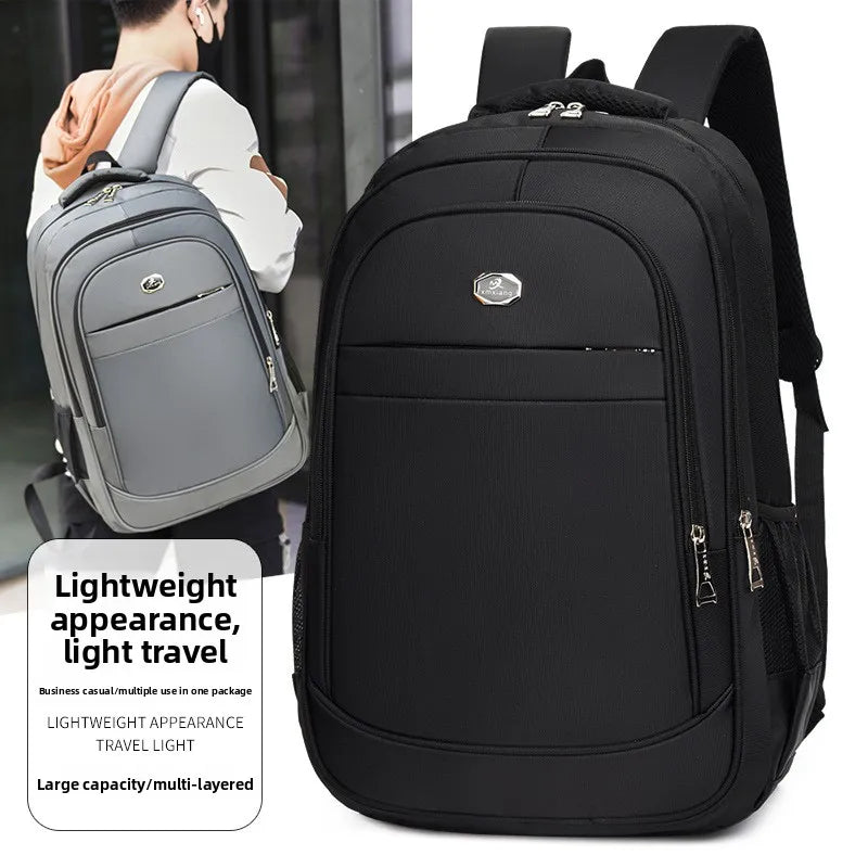 Large Capacity Men's Printed Logo Backpack Business Computer Travel Bag for College Students School for Business Trip Hiking