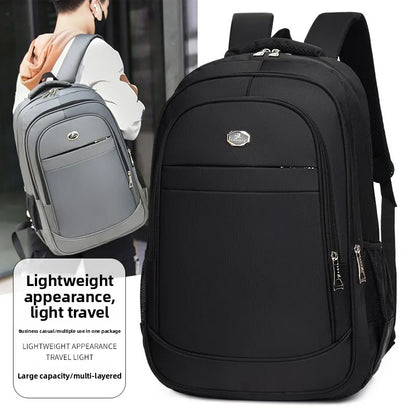 Large Capacity Men's Printed Logo Backpack Business Computer Travel Bag for College Students School for Business Trip Hiking