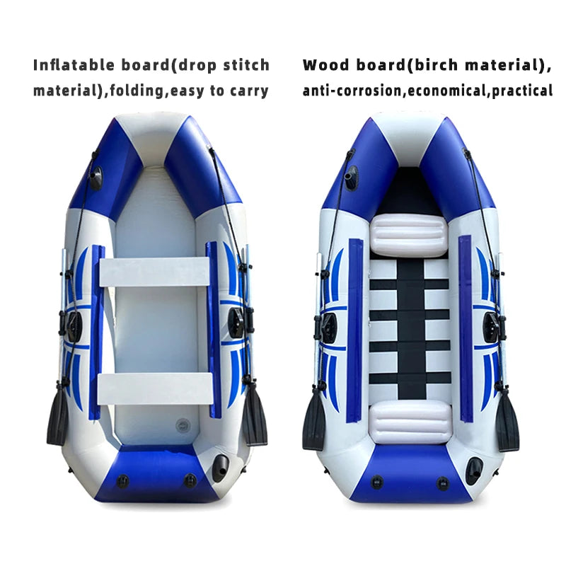 Customized Color Drop Stitch+PVC/wooden Rubber Boat Small Fishing Boat Inflatable Pvc Boat