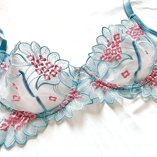 Hot Sale Women's Nightrobe Exotic Lace Bra Brief Set Bow Collar Sexy Floral Print Lingerie Sleeveless Plus for Summer