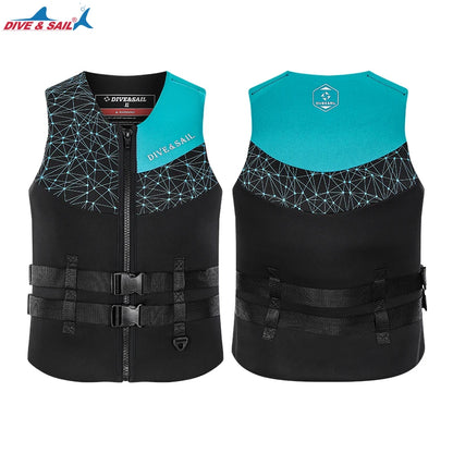 Adult Neoprene EPE Foam Buoyancy Aid Swim Float Suit Kayak Drifting Swimming Fishing Life Vest Jacket for Men Women Watersports