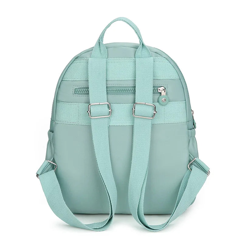 Nylon Fabric Multi Compartment Practical Women's Backpack for Outdoor Commuting, Versatile Zipper Closure,  Single Shoulder Bag