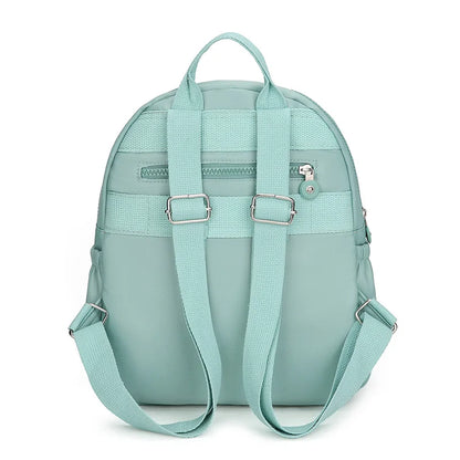 Nylon Fabric Multi Compartment Practical Women's Backpack for Outdoor Commuting, Versatile Zipper Closure,  Single Shoulder Bag