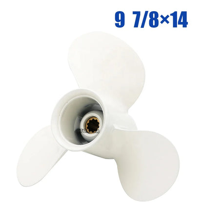 Propeller 9 7/8x14-F for Yamaha Outboard Engines 20HP 25HP 30HP F20 F25 F45 10 Tooth Spline RH 664-45952-00-EL