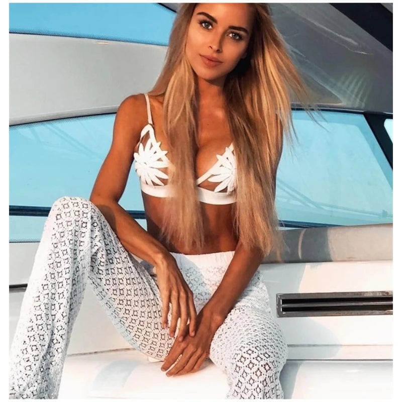 New Arrival Lace Design Swimwear Woman Custom logo Sexy  Fashion Beach Wear & Swimwear Bikini 2024