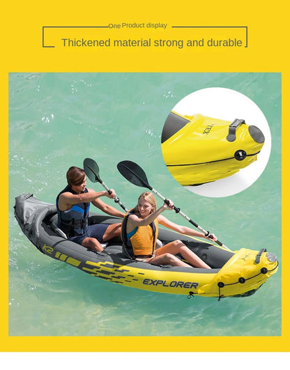 Quality Thickened Portable Large Outdoor Travel Camping Fishing Boat Steamboat Speedboat Travel 1-2  Inflatable Rubber Boat