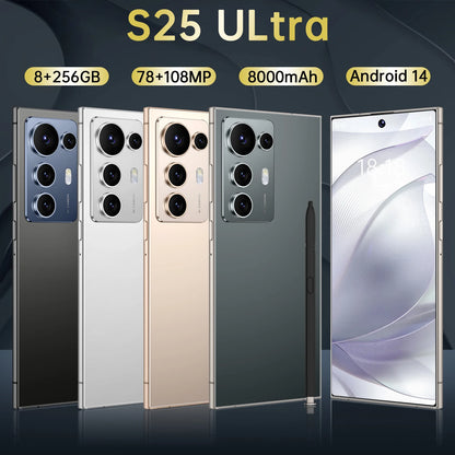 Original Condition S25 Ultra 5G Android Phone 7.3 Inch HD Screen MTK Processor Unlocked 5G Smartphone