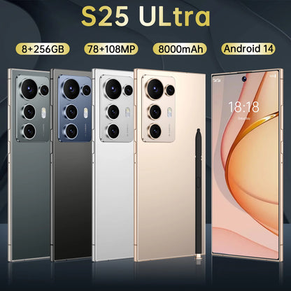 Original Condition S25 Ultra 5G Android Phone 7.3 Inch HD Screen MTK Processor Unlocked 5G Smartphone