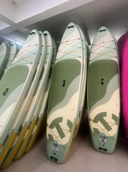 EU Freeship Paddle Board CETANA New Paddle Surf Board 35'' Wide Inflatable Stand up Paddle Board with Excellent Accessories