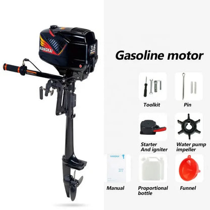 China Cheap 3.6HP 2 Stroke HANGKAI Outboard Engines Water Cooled Gasoline Motor for Boat Sale