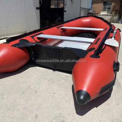 Factory Direct 3.8m Foldable Inflatable Boat Heat Welded PVC/Hypalon Sport Boat for 6 Person Aluminum Floor Dinghy for Sale