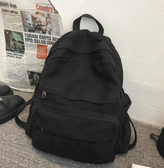 Latest Design Retro Custom Logo Canvas Unisex Outdoor Waterproof Travel Backpacks for Students