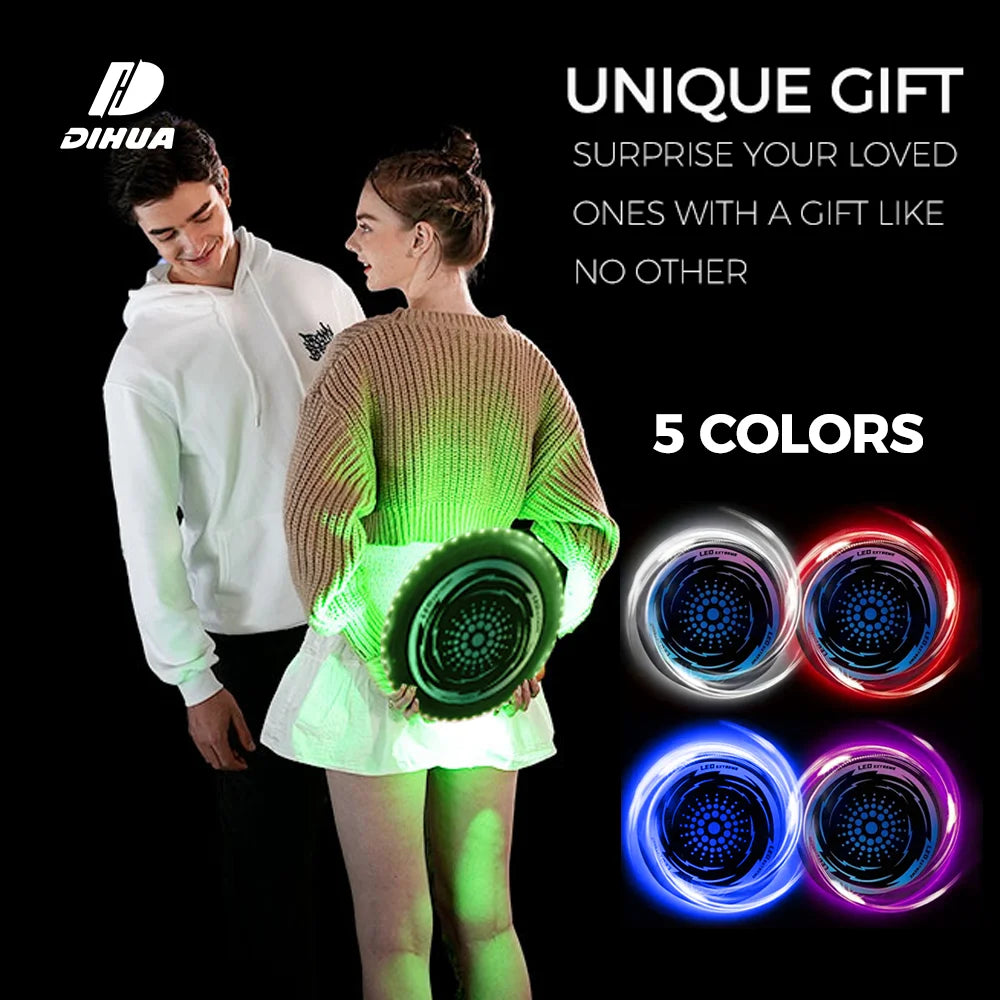 LED Light up Flying Disc for Outdoor Sports & Beach Fun W/ 42 LEDs for Night Time Play & Comfortable Grip for Outdoor Games
