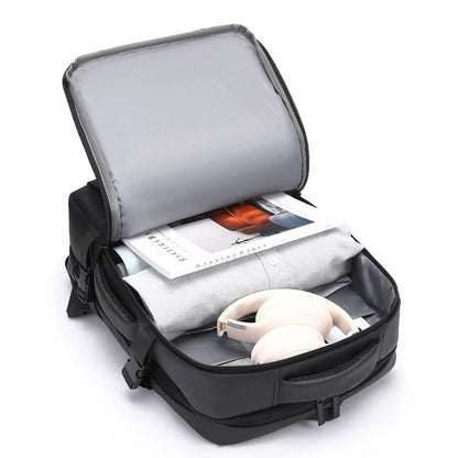 16 Inch Business Extensible Laptop Bag Durable Waterproof Oxford Laptop Backpack with USB Portable School Travel Backpack