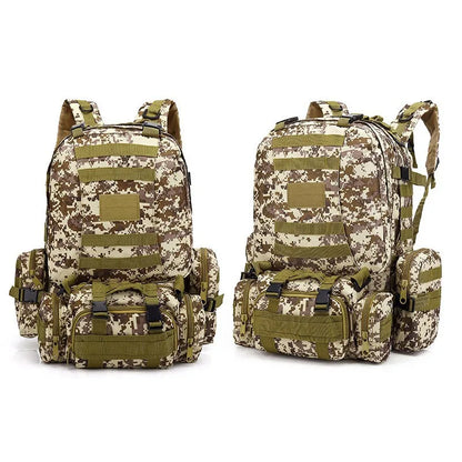 Camouflage Tactical Bag Combination Heavy Climbing Bag Large Capacity Outdoor Hiking Fitness Backpack