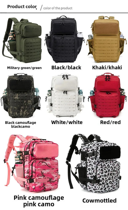 Unisex Multi-Functional Tactical Backpack Outdoor Fitness Sports Gear Zipper Closure Polyester Lining Fashion Cross-Border Stock