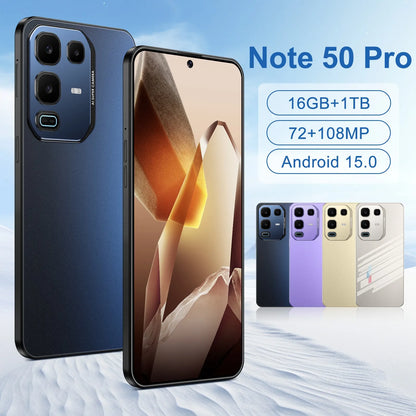 Original Note 50 Pro Power 5G Smartphone with 108MP Camera Deca Core Processor 1TB Storage 7.3 Inch Display Global Version