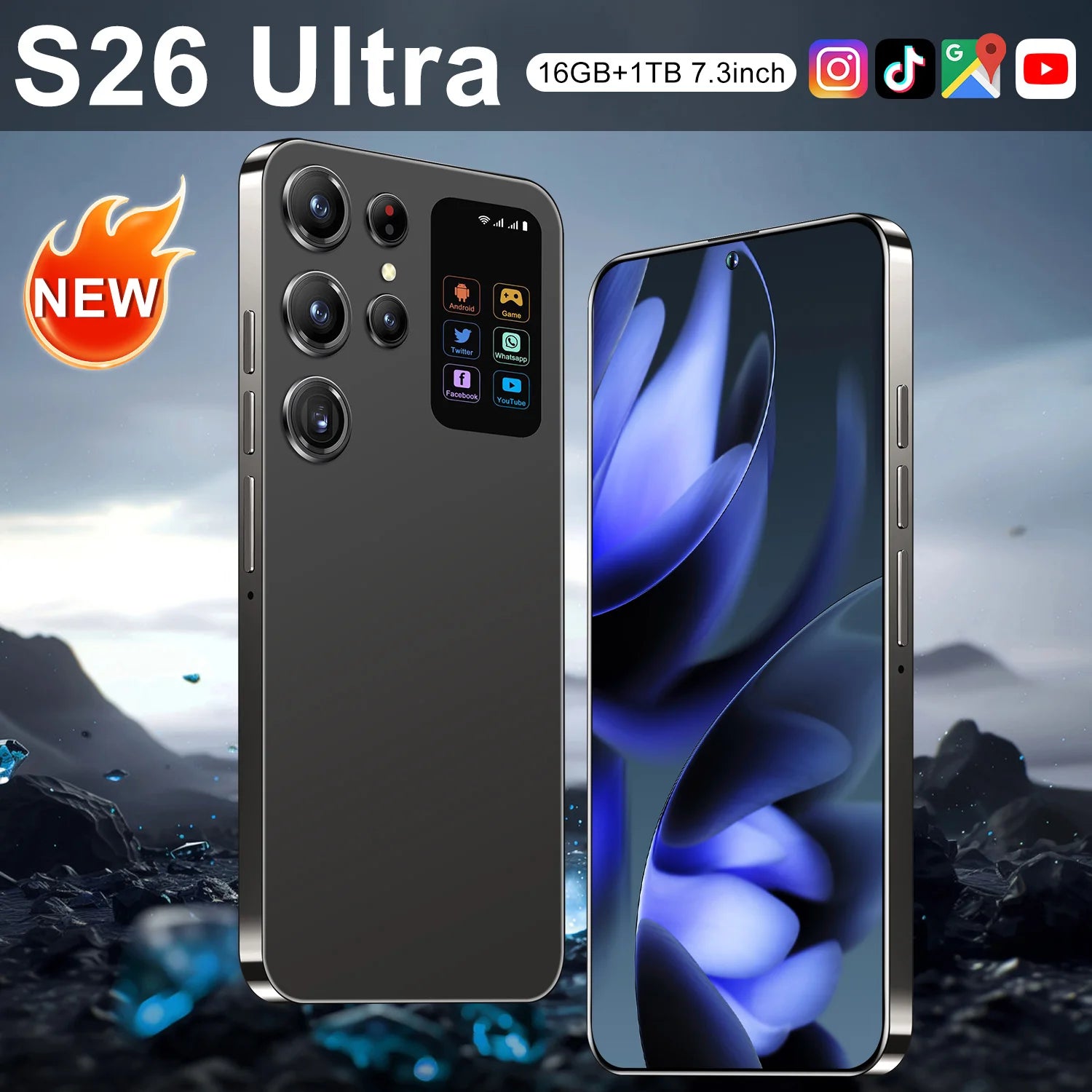 2025 Original S26 ultra Phone S26 4g Smartphone New Arrival 7.3 Inch 16GB+1TB Phone Unlocked Android Mobile Phones