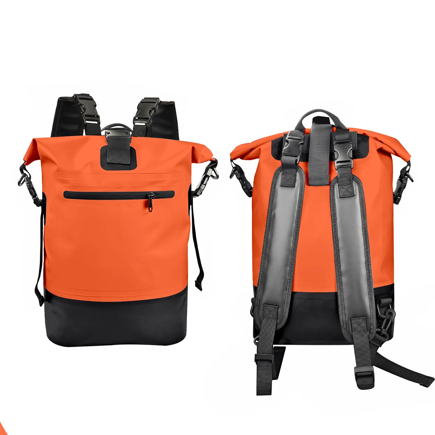 500D PVC Dry Bag 50L Waterproof Backpack with Double Strap for Casual Outdoor Sports
