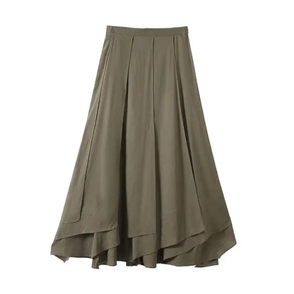 KAR&OT ZA Women's Clothing 2025 Summer New Style Drape Irregular Skirt Half-length Skirt 5226588